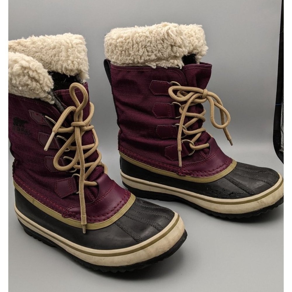 Sorel Winter Carnival Boots Faux Fur Removable Liner Women's sz 5 / Big Kids 3.5